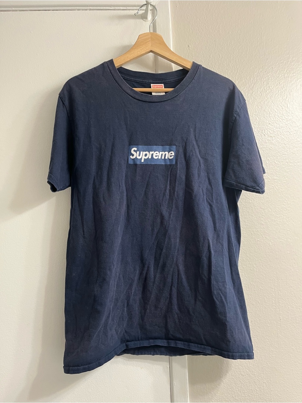 Supreme SS15 New York Yankees Box Logo Tee Navy Size L 2015 ’47 Brand USA